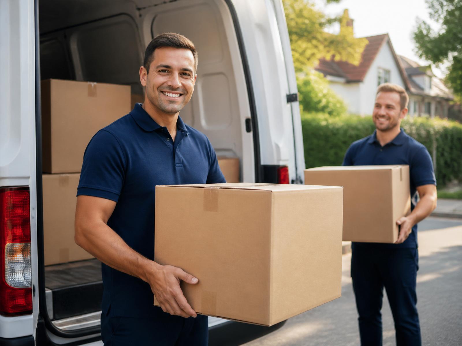 JayBliss movers loading a van in Belfast